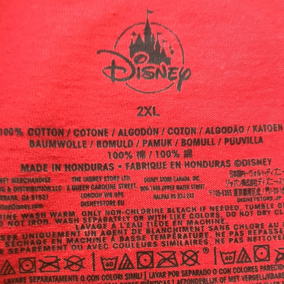 Disney mens size 2XL Grumpy red short sleeved T-shirt - Picture 5 of 5